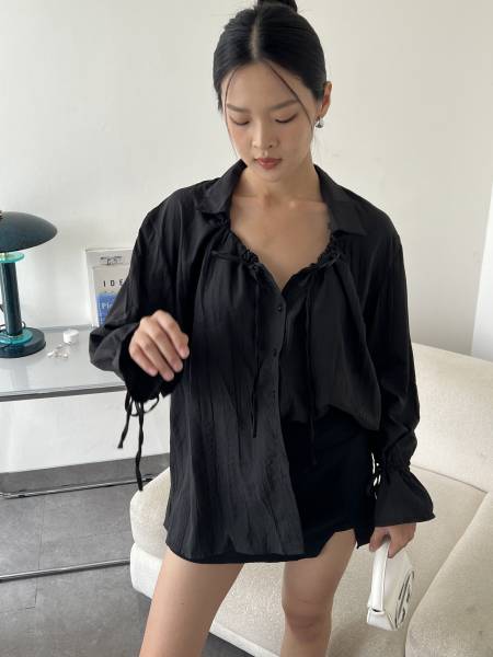 Groton Shirt Top - Black - Baesic Addict