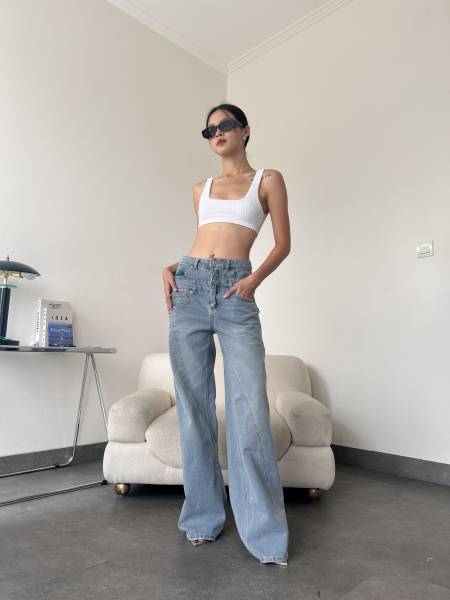 Largo Denim Pants - Denim - Baesic Addict