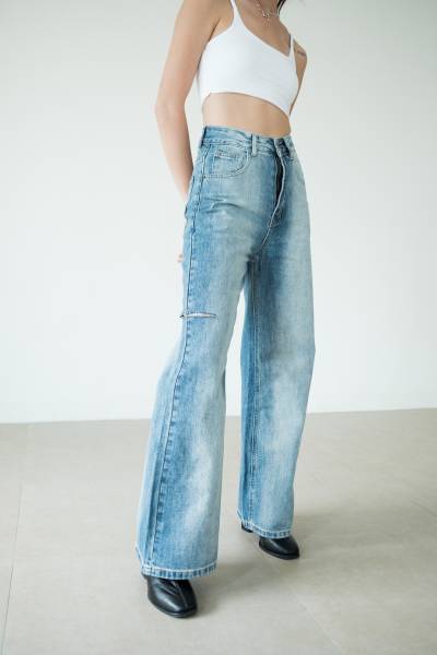 Sedalia Denim Jeans - Light Blue - Baesic Addict