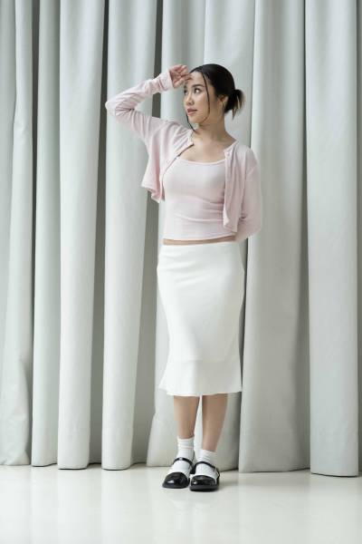 Benara Skirt - White - Baesic Addict