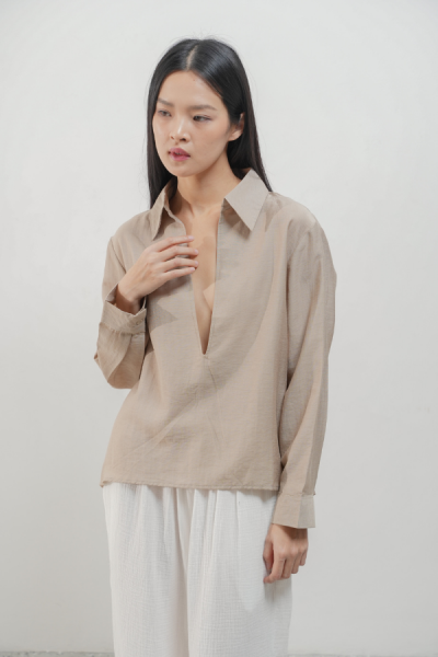 Harlan Shirt - Taupe - Baesic Addict