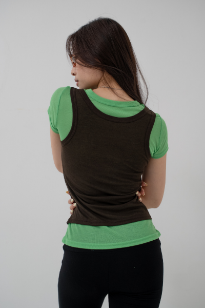 Neo Tshirt - Green Brown - Baesic Addict