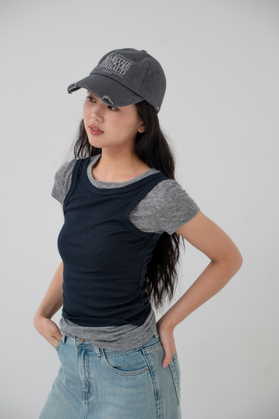 Neo Tshirt - Grey Navy - Grey Navy