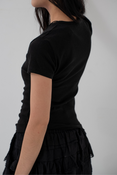 Oneck Tshirt - Black (Preorder ETA 2 Weeks) - Baesic Addict