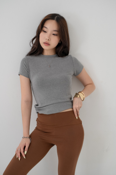 Oneck Tshirt - Grey - Grey