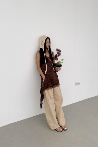 Lana Tank Long - Brown [PREORDER] - Brown