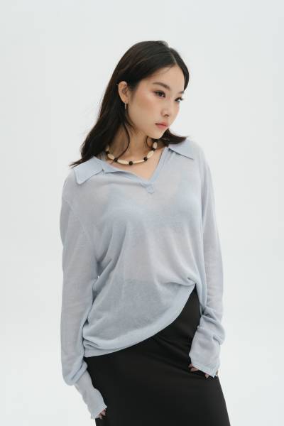 Reka Long Sleeve Top - Baby Blue