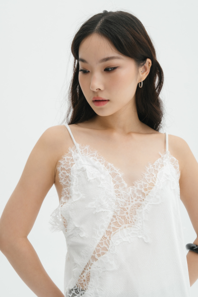 Lana Lace Tank Long (Velvet) - Baesic Addict