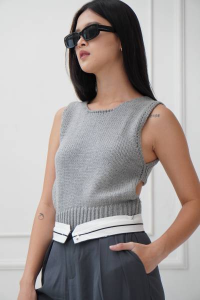 Savona Tank - Grey - Baesic Addict