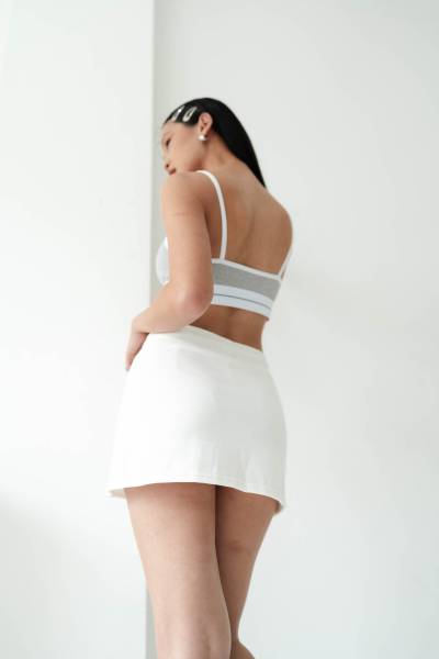 Conway Skirt - White - Baesic Addict